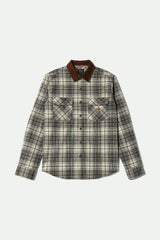 Men's Builders Bowery Performance Flannel in Off White/Black