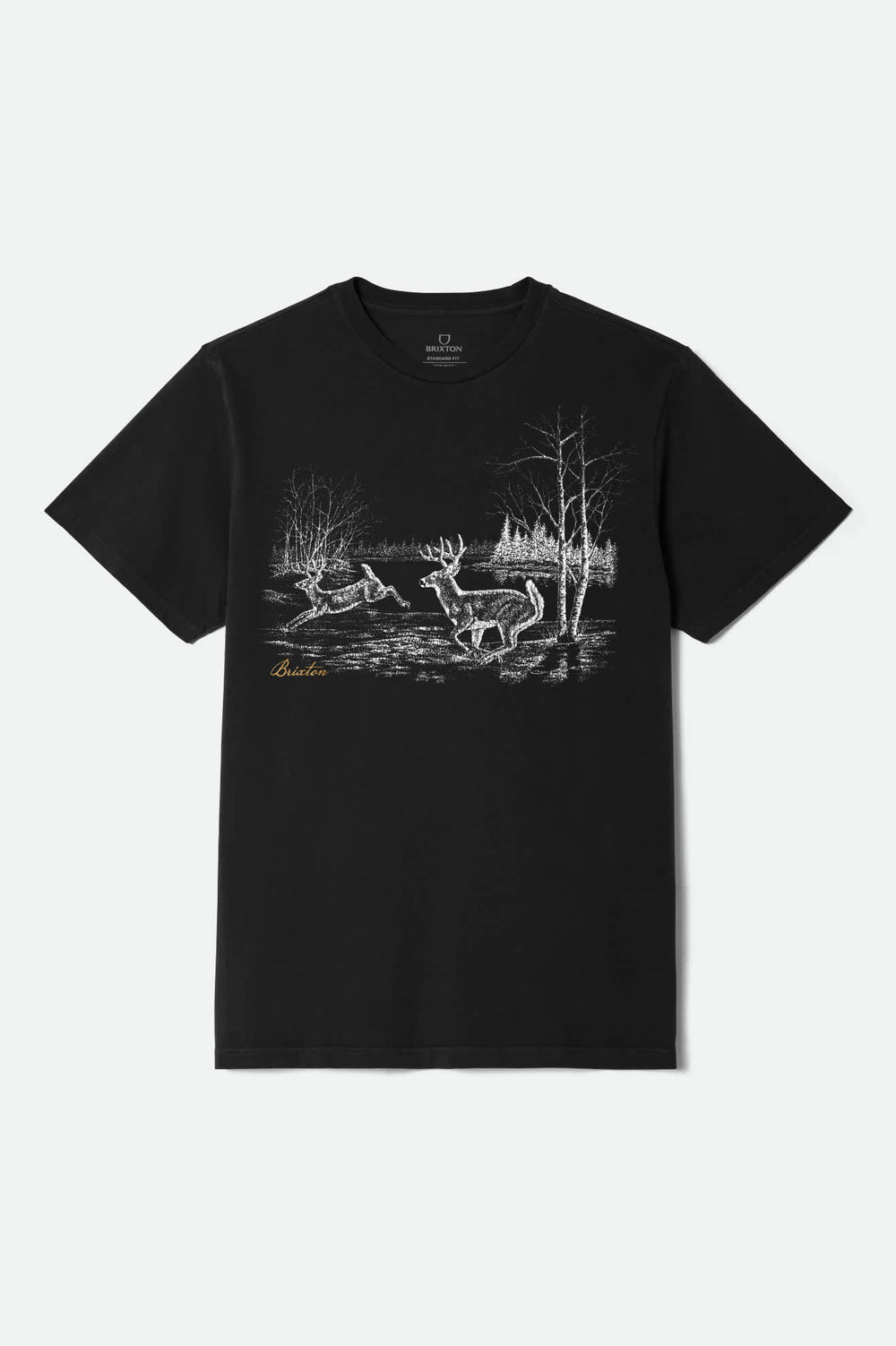Men's Gallop Short Sleeve Standard T-Shirt in Black Worn Wash