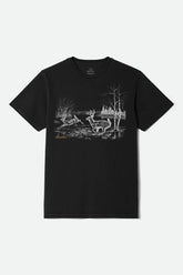 Men's Gallop Short Sleeve Standard T-Shirt in Black Worn Wash