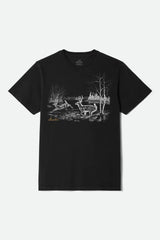 Men's Gallop Short Sleeve Standard T-Shirt in Black Worn Wash