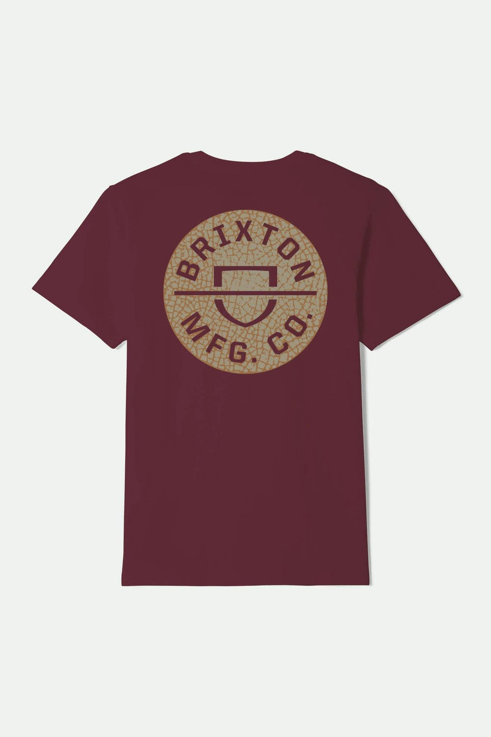 Men's Crest II Short Sleeve Standard T-Shirt in Burgandy/Tobacco/Sand