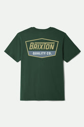 Men's Regal Short Sleeve Standard T-Shirt in Forest Green/Curry/Grey Blue