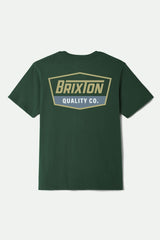 Men's Regal Short Sleeve Standard T-Shirt in Forest Green/Curry/Grey Blue