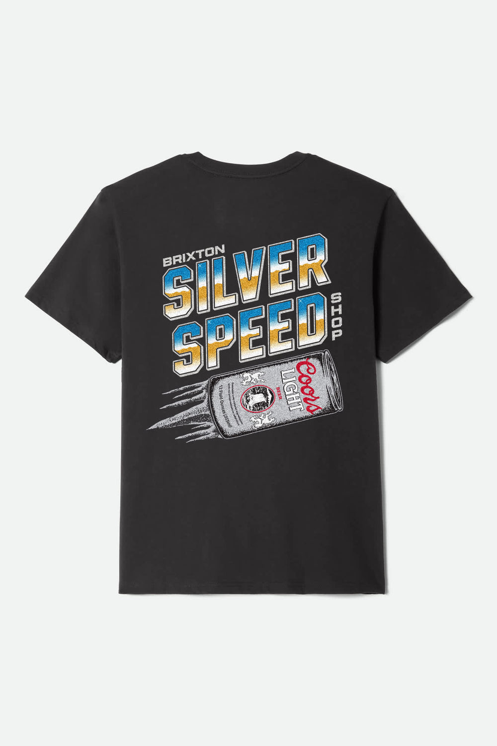 Men's Coors Light Silver Speed Short Sleeve Standard T-Shirt in Black