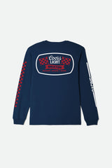 Men's Coors Light Pit Stop Long Sleeve Standard T-Shirt in Coors Navy