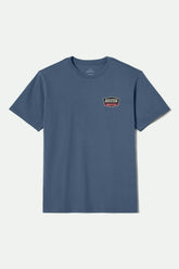 Men's Regal Short Sleeve Standard T-Shirt in Harbor Blue/Black/Stone