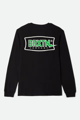 Men's Lightning Long Sleeve Standard T-Shirt in Black