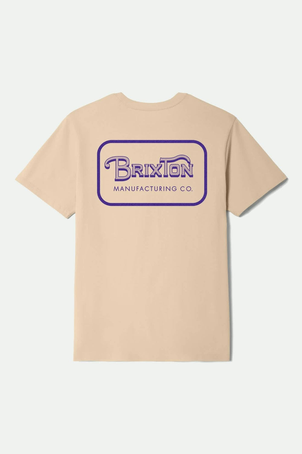 Men's Grade Short Sleeve Standard T-Shirt in Cream/Violet