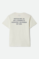 Men's Gage Short Sleeve T-Shirt in Off White Worn Wash