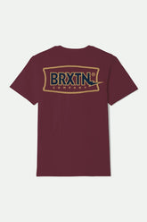 Men's Lightning Short Sleeve Standard T-Shirt in Burgundy