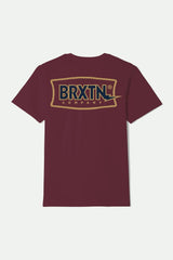 Men's Lightning Short Sleeve Standard T-Shirt in Burgundy