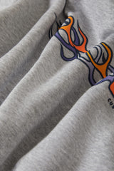Men's Flames Hoodie in Gunmetal Heather