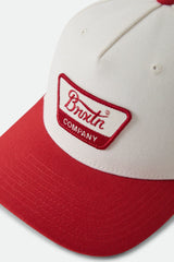 Unisex Linwood Netplus Snapback in Crimson/Off White