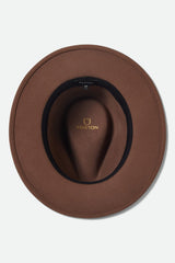 Unisex Messer Fedora in Pinecone Brown