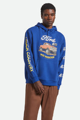Men's Ford Mud Marathon Relaxed Fleece Hoodie in Ford Blue