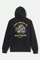 Men's Ford Built Tough Fleece Hoodie in Burnt Rubber