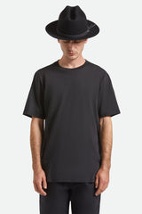 Unisex Hitch Ranch Fedora in Black/Black