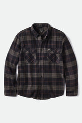 Men's Bowery Long Sleeve Flannel in Black/Charcoal