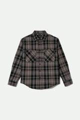 Men's Vintage Wash Flannel in Black/Charcoal Beige/Slate