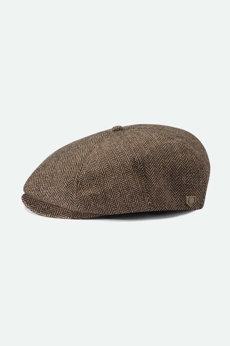 Unisex Brood Newsboy Cap in Brown/Khaki