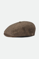 Unisex Brood Newsboy Cap in Brown/Khaki