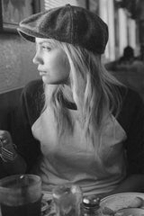 Unisex Brood Newsboy Cap in Brown/Khaki