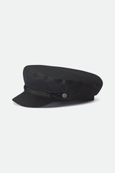 Unisex Fiddler Fisherman Cap in Black