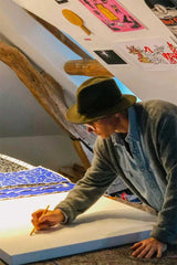 Unisex Messer Fedora in Sand