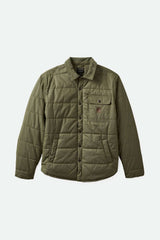 Brixton Men's Cass Waxed Canvas Jacket in color Olive Surplus