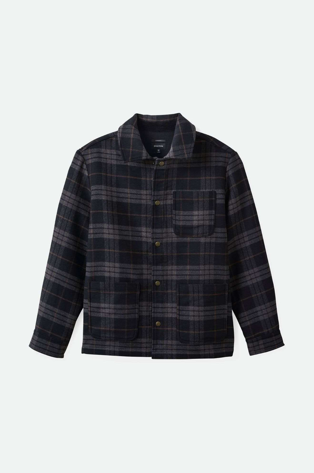 Brixton Men's Shop Menswear Chore Coat in color Black/Charcoal Plaid