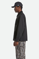 Men's Herringbone Lightweight Chore Coat in Black Herringbone