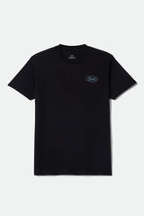Men's Parsons Short Sleeve Standard T-Shirt in Black/Jade