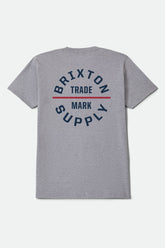 Men's Oath Short Sleeve Standard T-Shirt in Heather Grey/Navy/Red