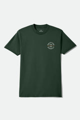 Men's Oath Short Sleeve Standard T-Shirt in Forest Green/Off White/Rust