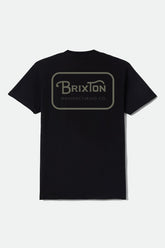 Men's Grade Short Sleeve Standard T-Shirt in Black/Olive