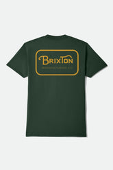 Men's Grade Short Sleeve Standard T-Shirt in Forest Green/Gold