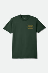 Men's Grade Short Sleeve Standard T-Shirt in Forest Green/Gold