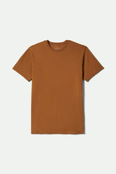 Men's Premium Cotton Short Sleeve Tailored T-Shirt in Washed Copper