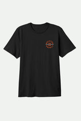 Men's Oath V Short Sleeve Standard T-Shirt in Black/Classic Orange/White