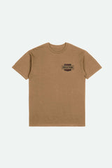 Brixton Men's Osborn S/S Standard T-Shirt in color Tobacco Brown Worn Wash