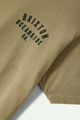 Men's Woodburn Oceanside S/S Standard T-Shirt In The Color Khaki/Dark Green