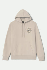 Men's Crest Hoodie in Cream/Jet Black/Washed Copper