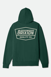Men's Regal Hoodie in Forest Green/Stone