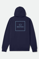 Men's Alpha Square Hoodie in Classic Navy/Borrowed Blue