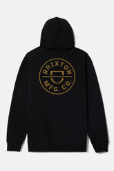Men's Crest Hoodie in Black/Bronze