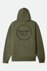 Men's Wheeler Hoodie in Army/Black