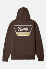 Men's Linwood Hoodie in Brown/White/Sunset