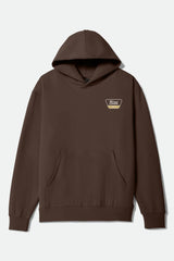 Men's Linwood Hoodie in Brown/White/Sunset