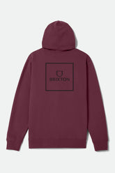 Men's Alpha Square Hoodie in Maroon/Black