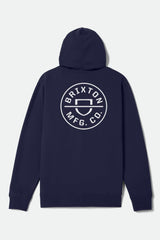 Men's Crest Hoodie in Classic Navy/White